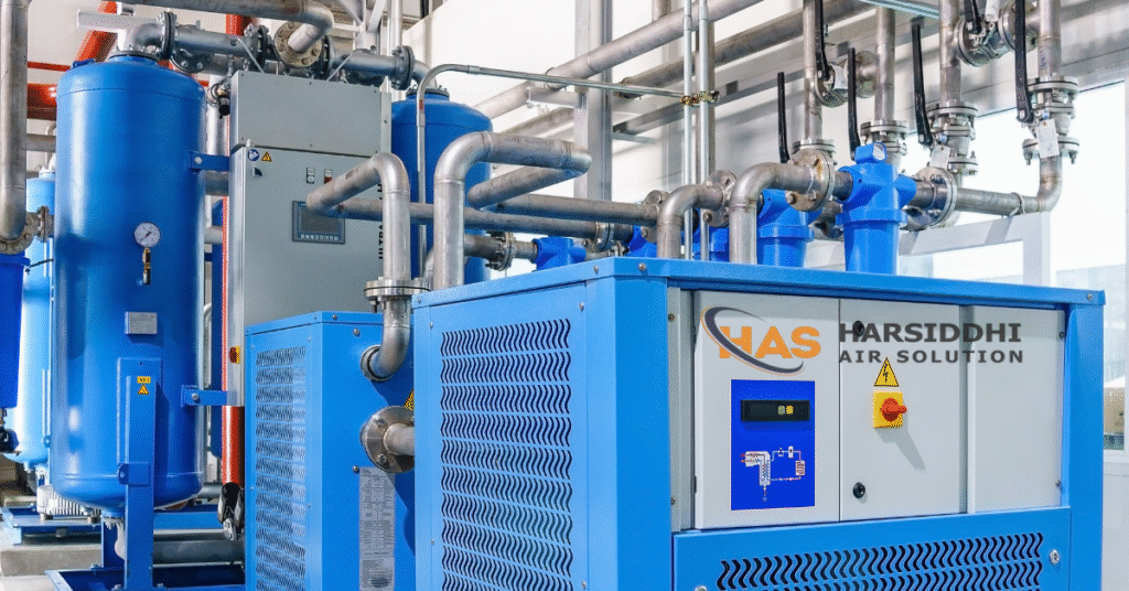 Compressed air and gas dryers for industrial use manufacturer harsiddhi air solution